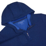 Holderness & Bourne The Tilley Quarter-Zip Hoodie in Heathered Navy
