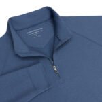 Holderness & Bourne The Westland Quarter-Zip in Heathered Pacific Blue