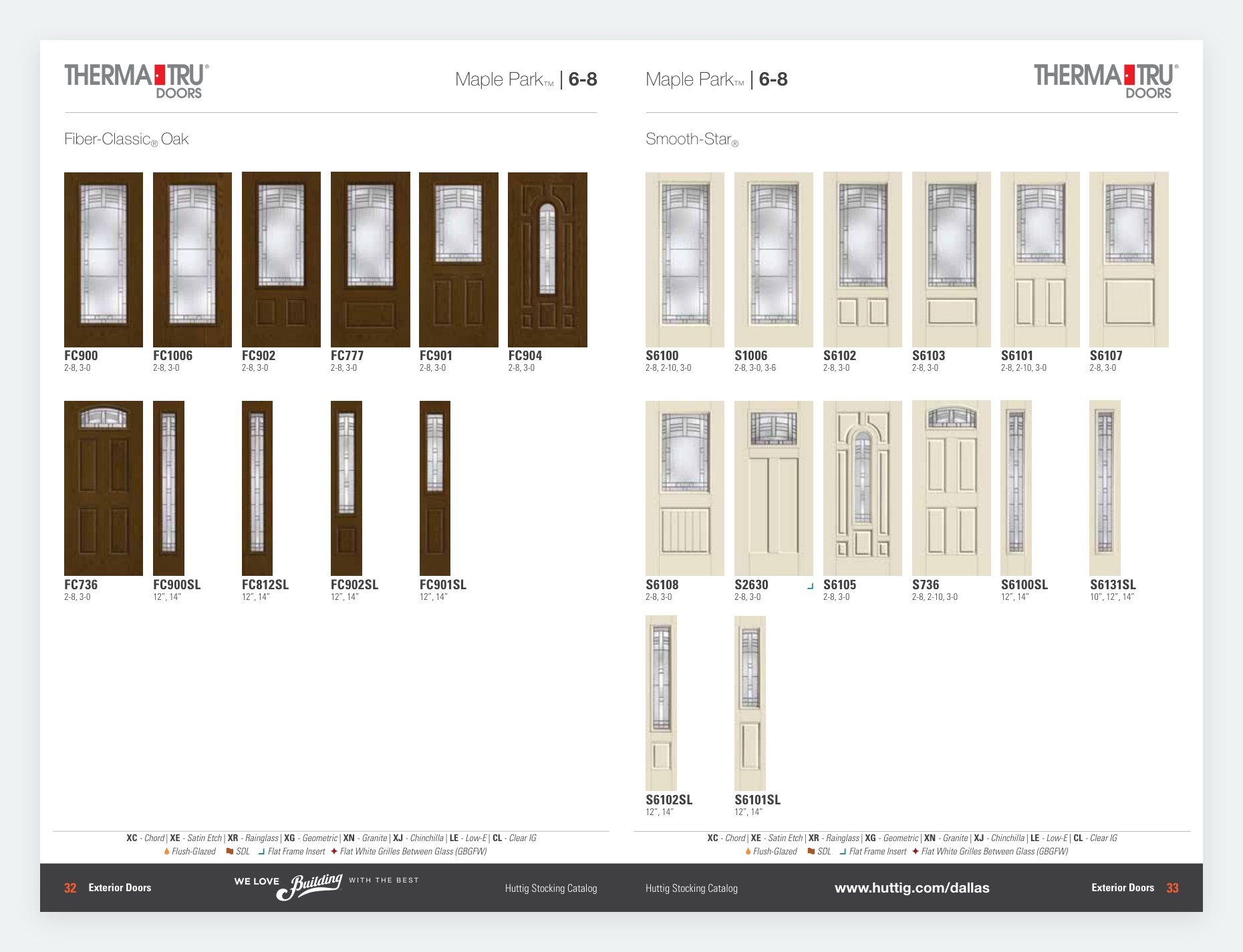 Huttig Dallas stocking catalog: Maple Park doors