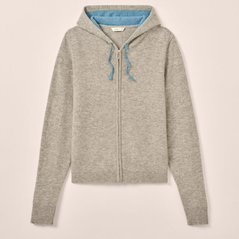 Johnnie-O Amanda Women's Cashmere Hoodie in Heather Gray