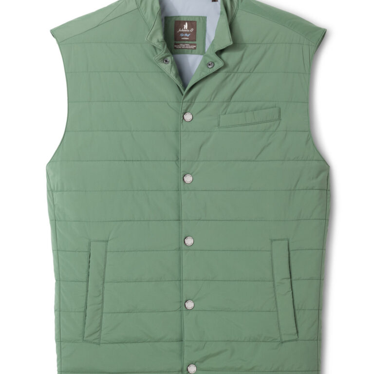 Johnnie-O Bauer Snap-Front Jacket in Kelp