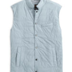 Johnnie-O Bauer Snap-Front Jacket in Steel Blue