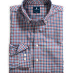 Johnnie-O Chatham Gingham Performance Button-Down in Gray