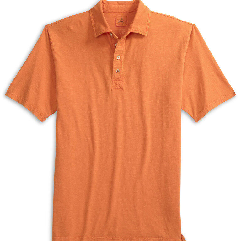 Johnnie-O Coastal Wash Polo in Burnt Orange 2