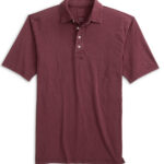 Johnnie-O Coastal Wash Polo in Maroon 3