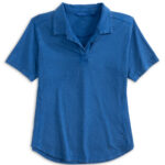 Johnnie-O Coastal Wash Women’s V-Neck Polo in Royal 2