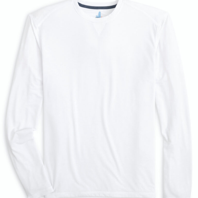 Johnnie-O Course Long Sleeve Performance Tee in White
