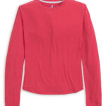 Johnnie-O Course Women’s Long Sleeve Tee in Raspberry Wine