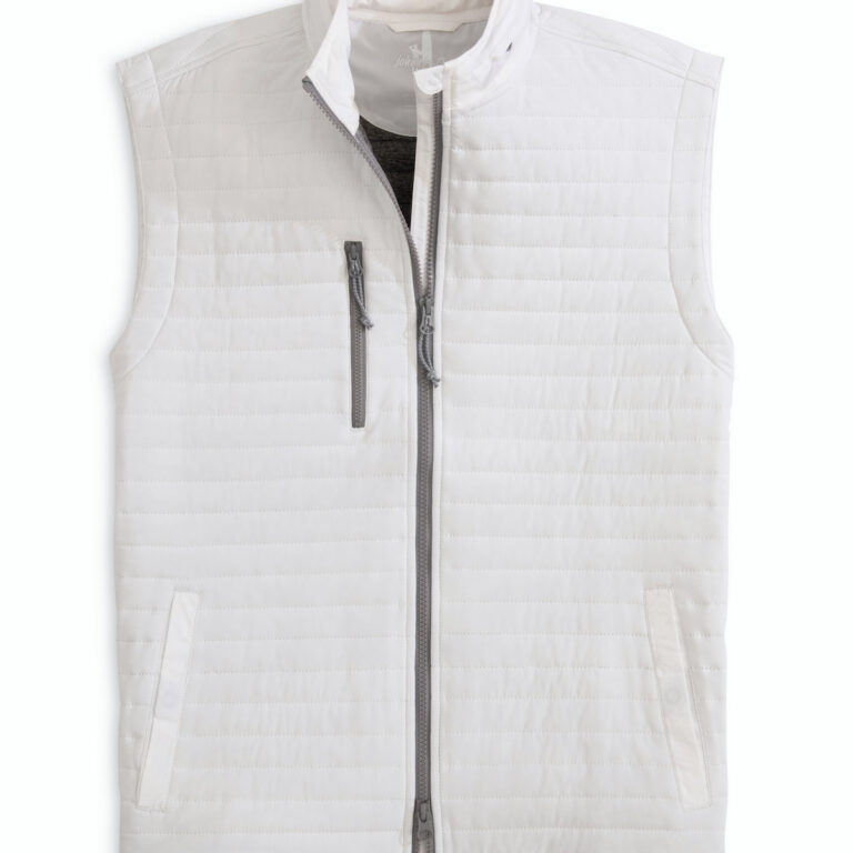 Johnnie-O Crosswind Quilted Vest in White