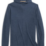 Johnnie-O Drayton Merino-Cashmere Hoodie in Navy