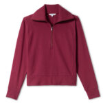 Johnnie-O Eliza Women’s Half-Zip in Maroon 1