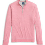 Johnnie-O Hanks Summerweight Quarter-Zip in Berry