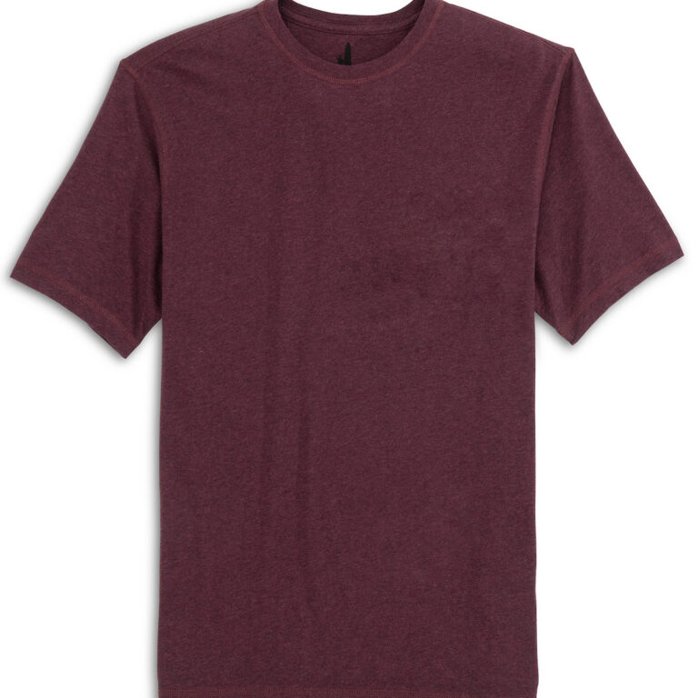 Johnnie-O Heathered Spencer Polo in Maroon 3
