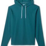 Johnnie-O Hoppin Performance Hoodie in Midnight Green