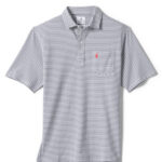 Johnnie-O Jacks Stripe Polo in Pewter