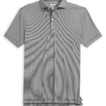 Johnnie-O Lyndonn Striped Polo in Black Seal