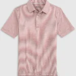 Johnnie-O Lyndonn Striped Polo in Crimson
