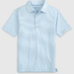 Johnnie-O Lyndonn Striped Polo in Gulf Blue
