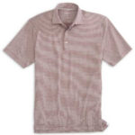 Johnnie-O Lyndonn Striped Polo in Maroon 3