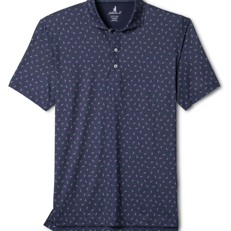 Johnnie-O Neon 'Mingo Performance Polo in Navy