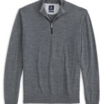 Johnnie-O Raynor Merino Quarter-Zip in Charcoal