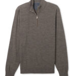 Johnnie-O Raynor Merino Quarter-Zip in Mocha