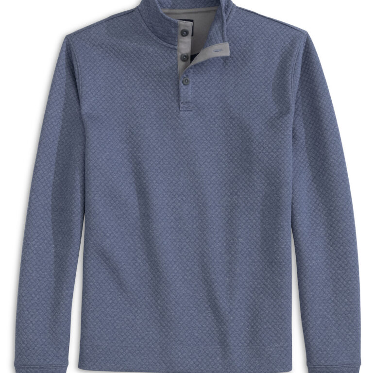 Johnnie-O Rockwells Diamond-Knit Pullover in Laguna Blue