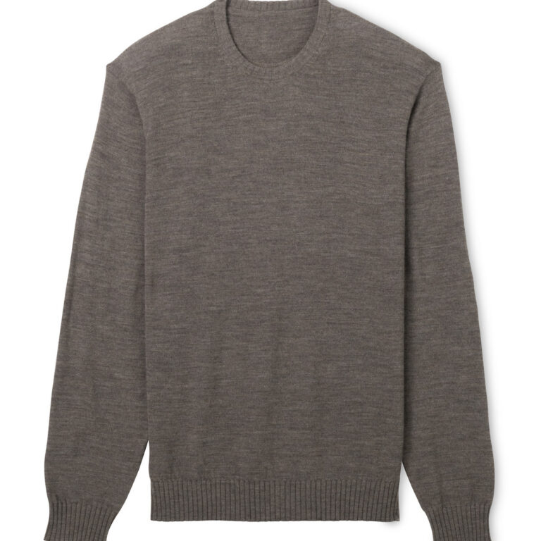 Johnnie-O Ronald Merino Crewneck Sweater in Mocha