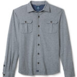 Johnnie-O Sequoia Twill Shirt in Light Gray