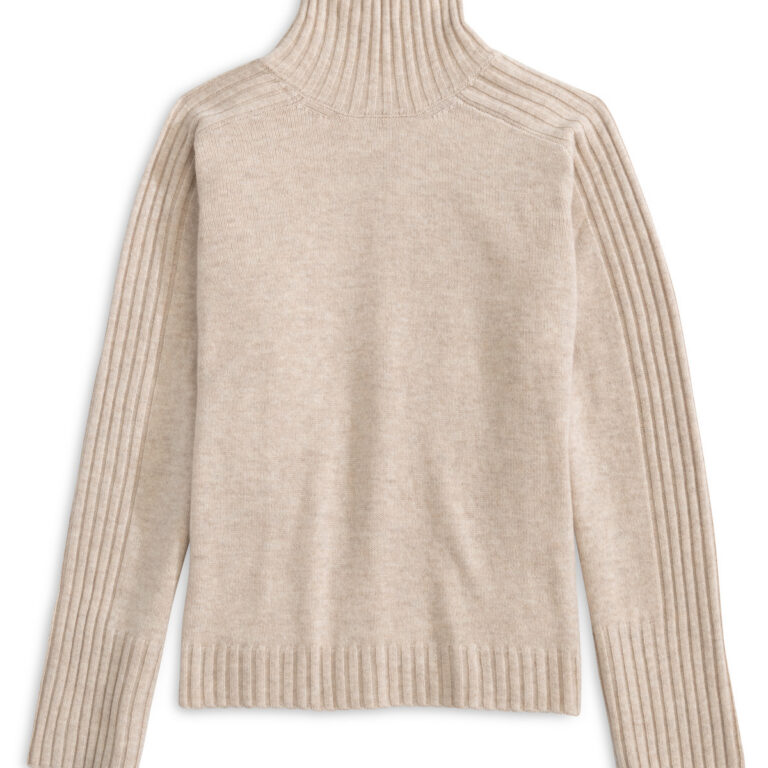Johnnie-O Simone Women's Turtleneck Sweater in Oatmeal