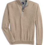 Johnnie-O Sully Junior Quarter-Zip in Cedar