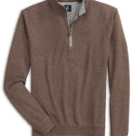 Johnnie-O Sully Junior Quarter-Zip in Grizzly
