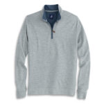 Johnnie-O Sully Junior Quarter-Zip in Light Gray