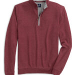 Johnnie-O Sully Junior Quarter-Zip in Port