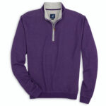 Johnnie-O Sully Junior Quarter-Zip in Purple 1