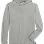 Johnnie-O Talon Lightweight Hoodie in Light Gray