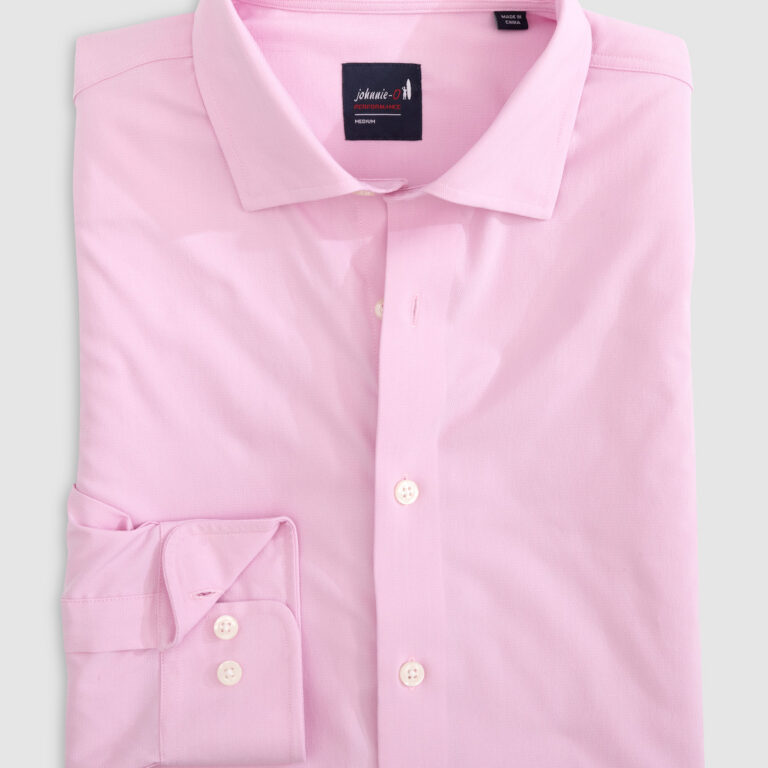 Johnnie-O Travis Performance Button-Down in Porto Pink