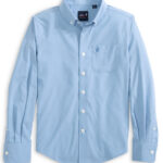 Johnnie-O Travis Youth Button-Down in Laguna Blue