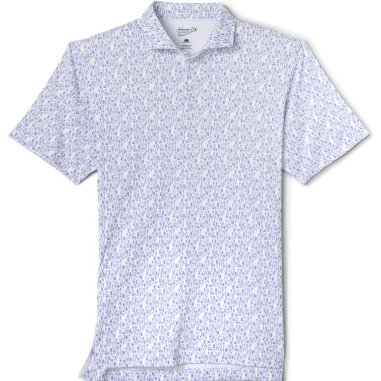 Johnnie-O Zona Drinks Performance Polo in Viola