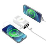 Lariat 10,000mAh Power Bank with Built-In Retractable Cable and USB and Type-C Ports