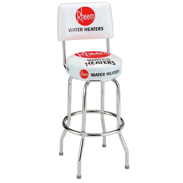 Logo Bar Stool with Backrest