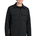 MiiR Sashiko Stretch Puffy Shacket in Pitch Black