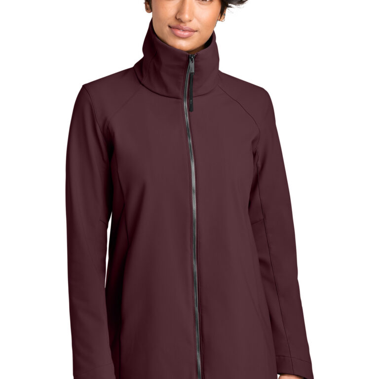 MiiR Women’s Nozawa Full-Zip Soft Shell in Dark Fig