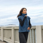 MiiR Women’s Sashiko Stretch Puffy Vest in use