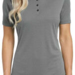 Original Penguin Ladies Oxford Polo in Caviar Grey