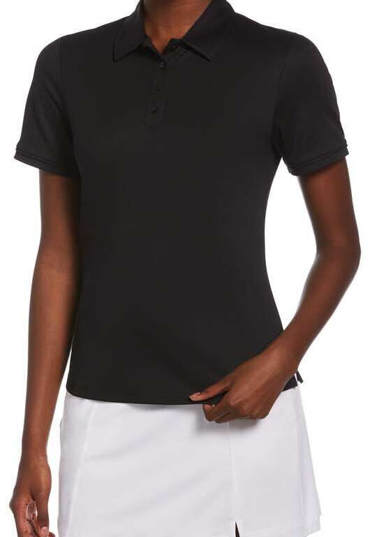 Original Penguin Ladies Solid Polo Shirt in Caviar