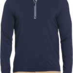 Original Penguin Lightweight Earl 1/4 Zip Pullover in Black Iris