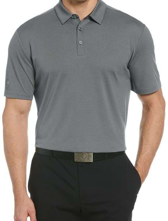 Original Penguin Men's Oxford Polo in Caviar Grey