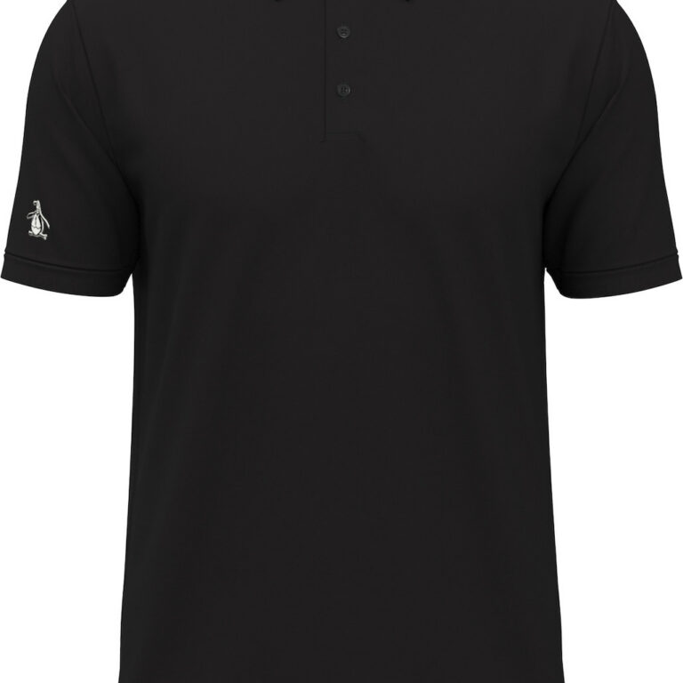 Original Penguin Men's Solid Polo Shirt in Caviar