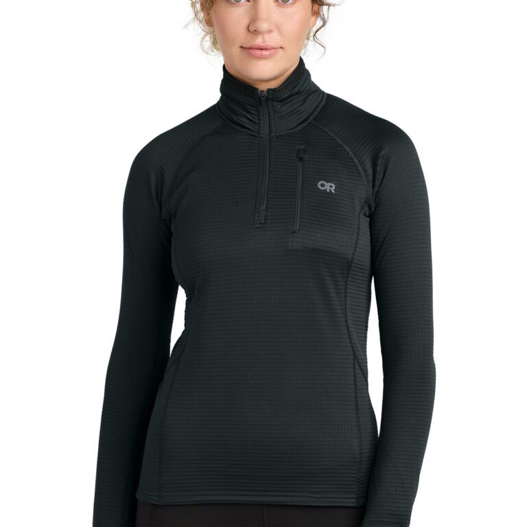Outdoor Research Women's Tech Grid 1/4-Zip Fleece in Black